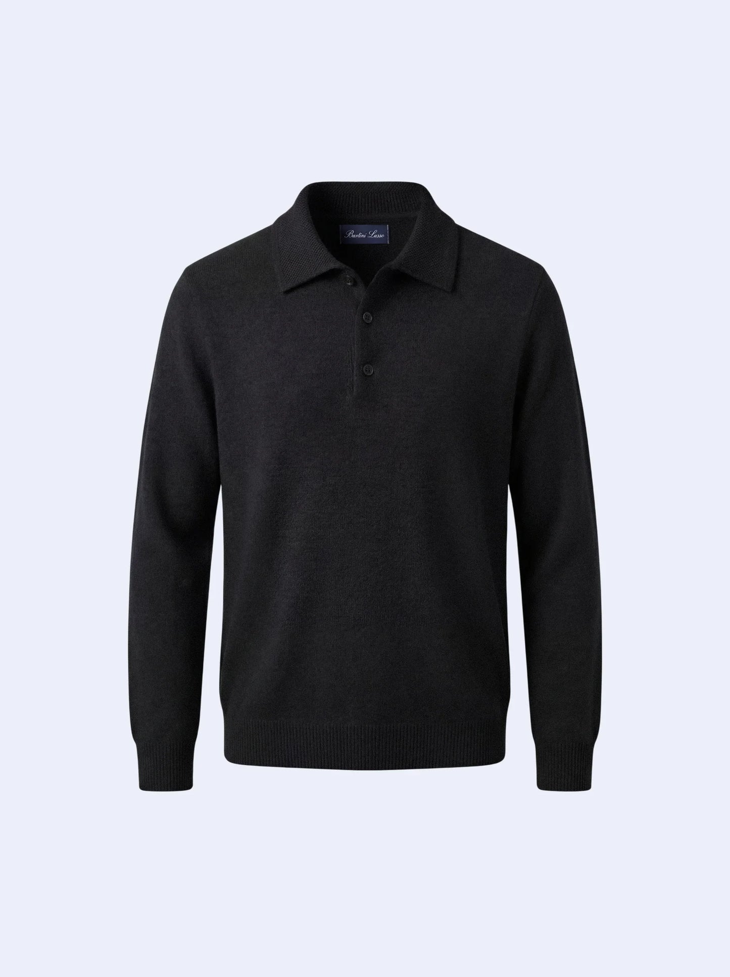 Cashmere Polo Black