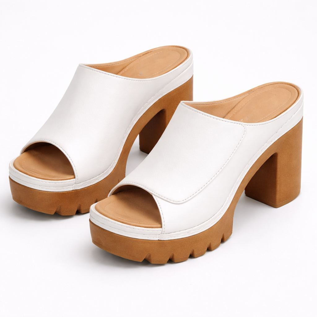 Polished Platform Wedge Sandal