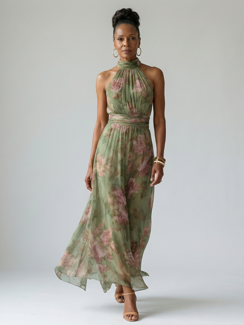 May Halter Midi Dress