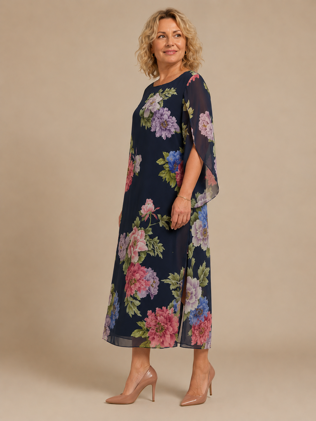 Floral Print Maxi Dress Lightweight