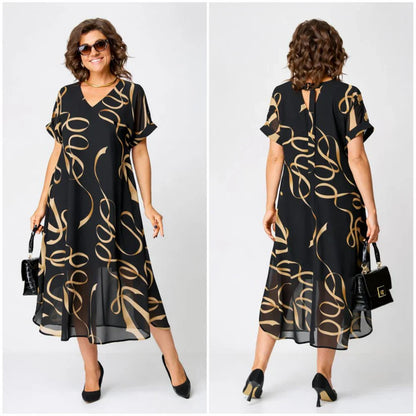 Silhouette V-neck Dress