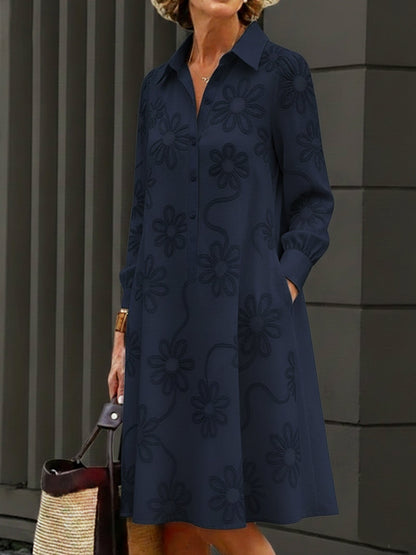 Sirelin - Soft-Touch Midi Shirt Dress