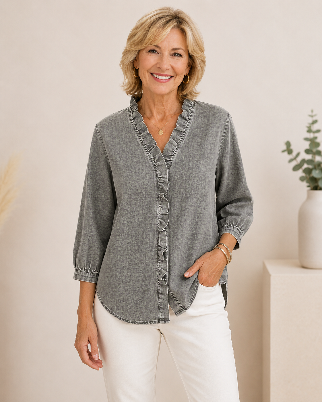 Evelyn Ruffle Blouse