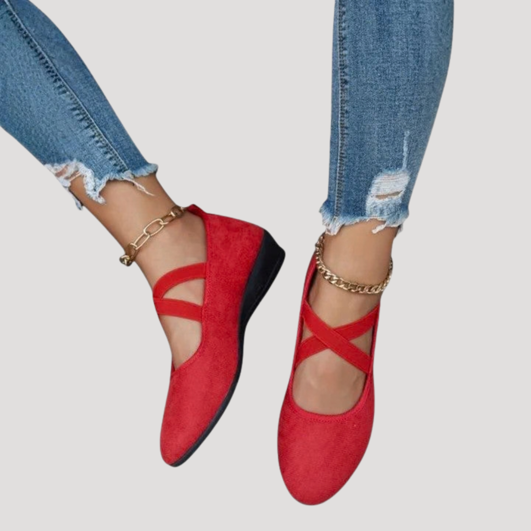 Mary Jane Comfort Wedge Flat Shoes