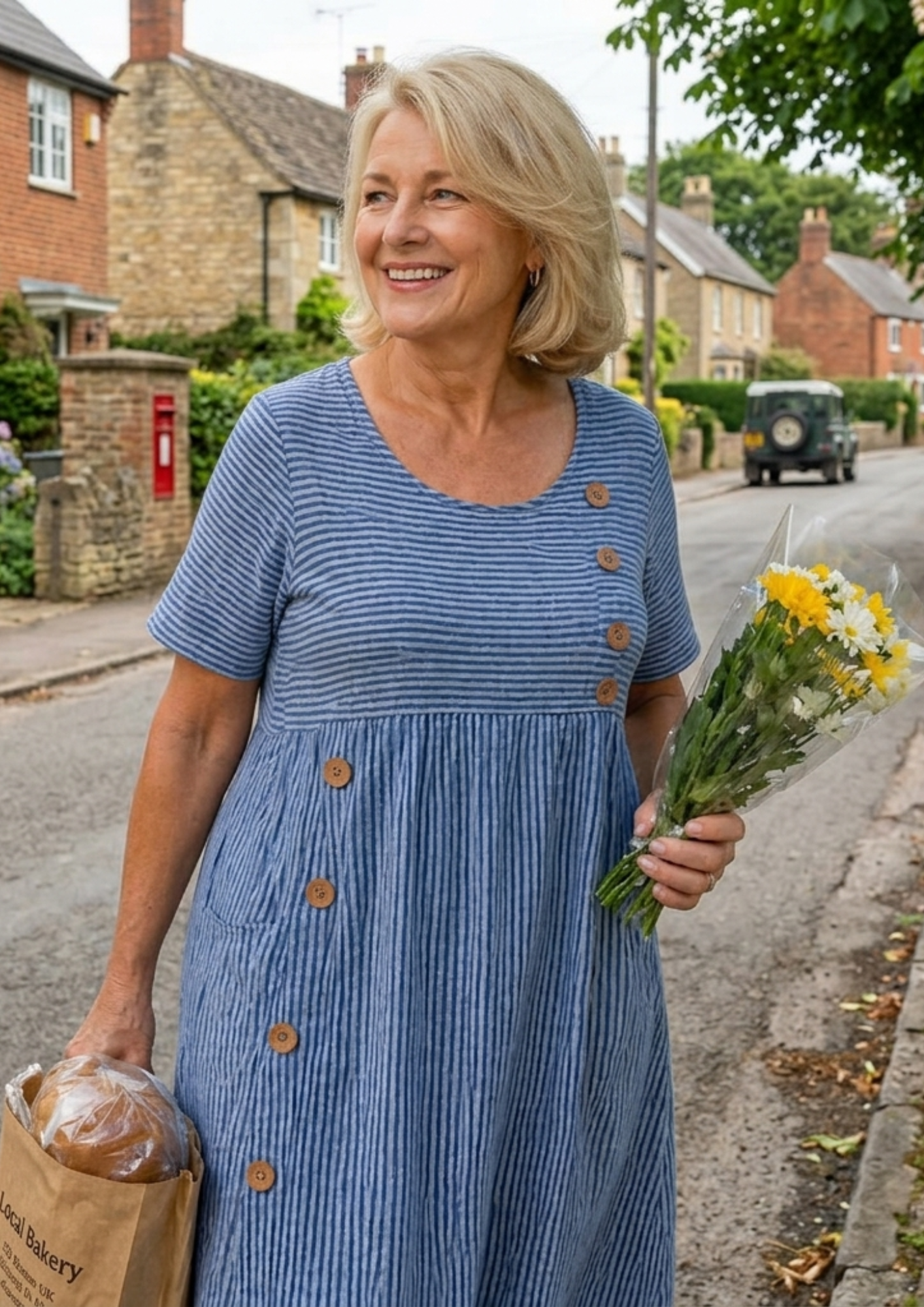 Striped Midi Dress – Effortless Comfort, Everyday Confidence
