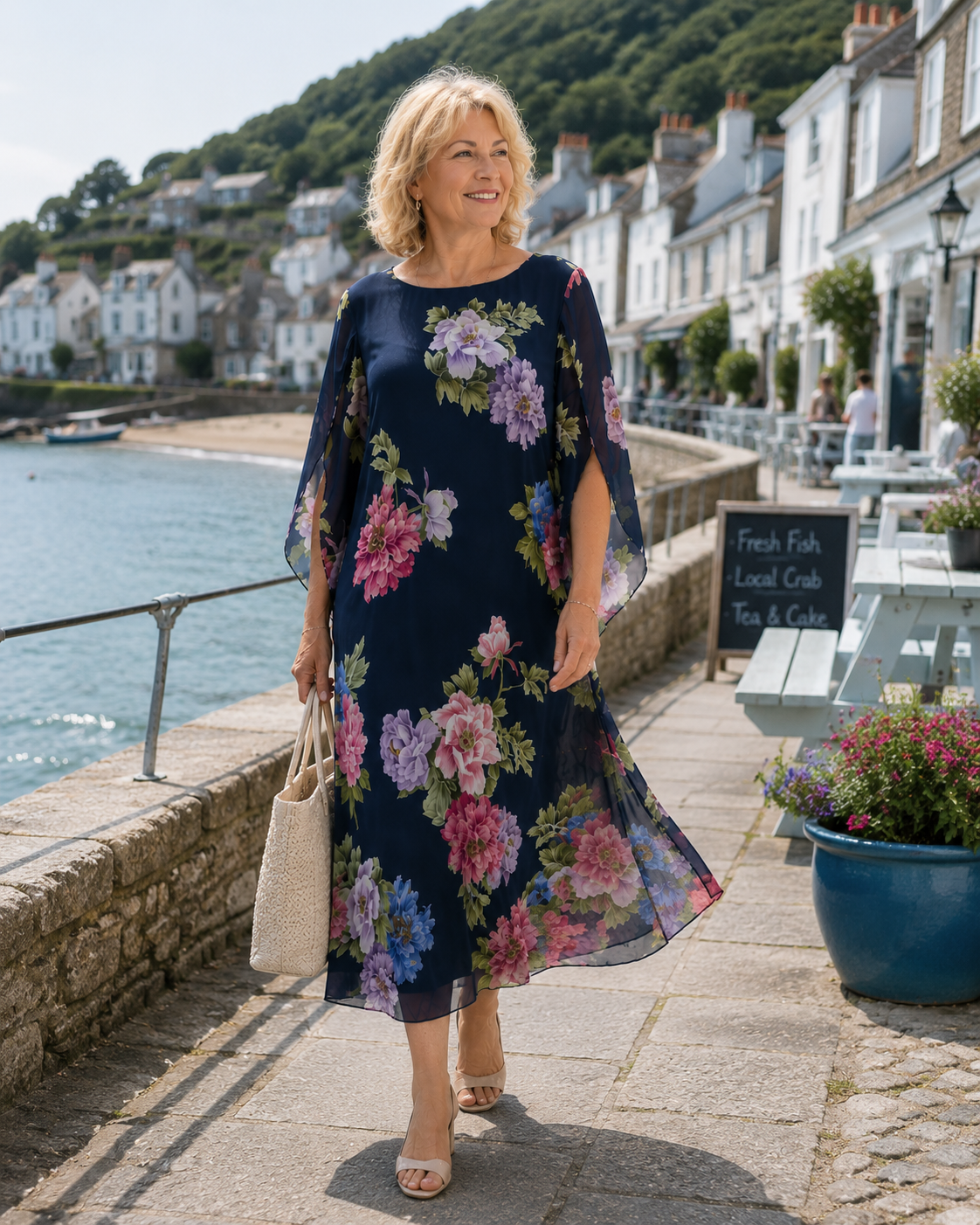 Floral Print Maxi Dress Lightweight