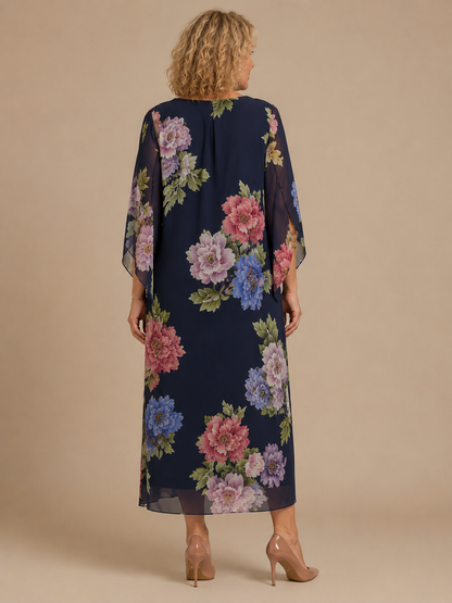 Floral Print Maxi Dress Lightweight