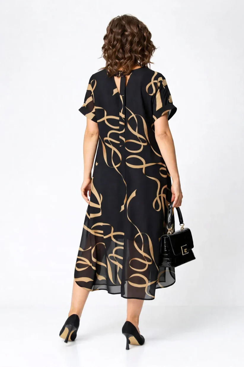 Silhouette V-neck Dress