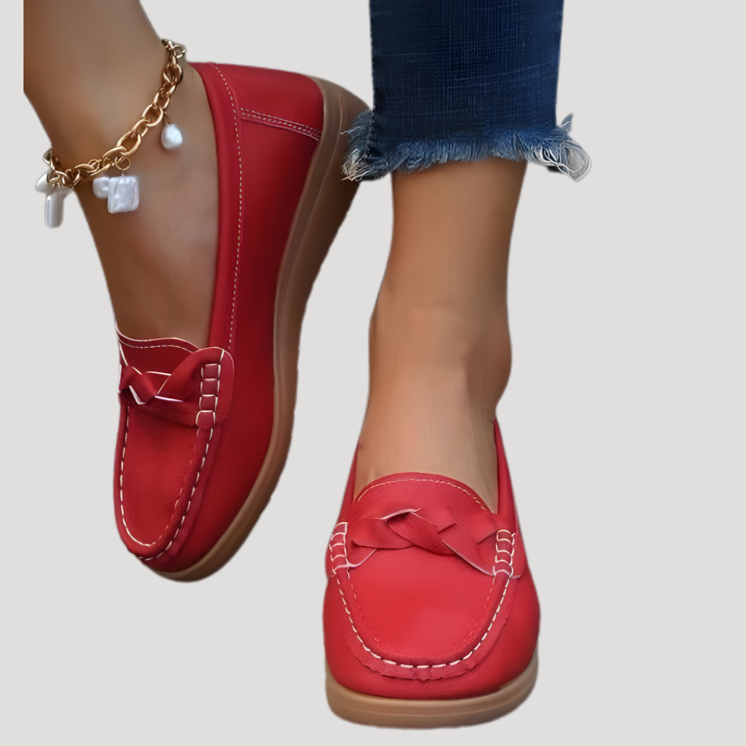 Women's Soft Faux Leather Slip On Loafers