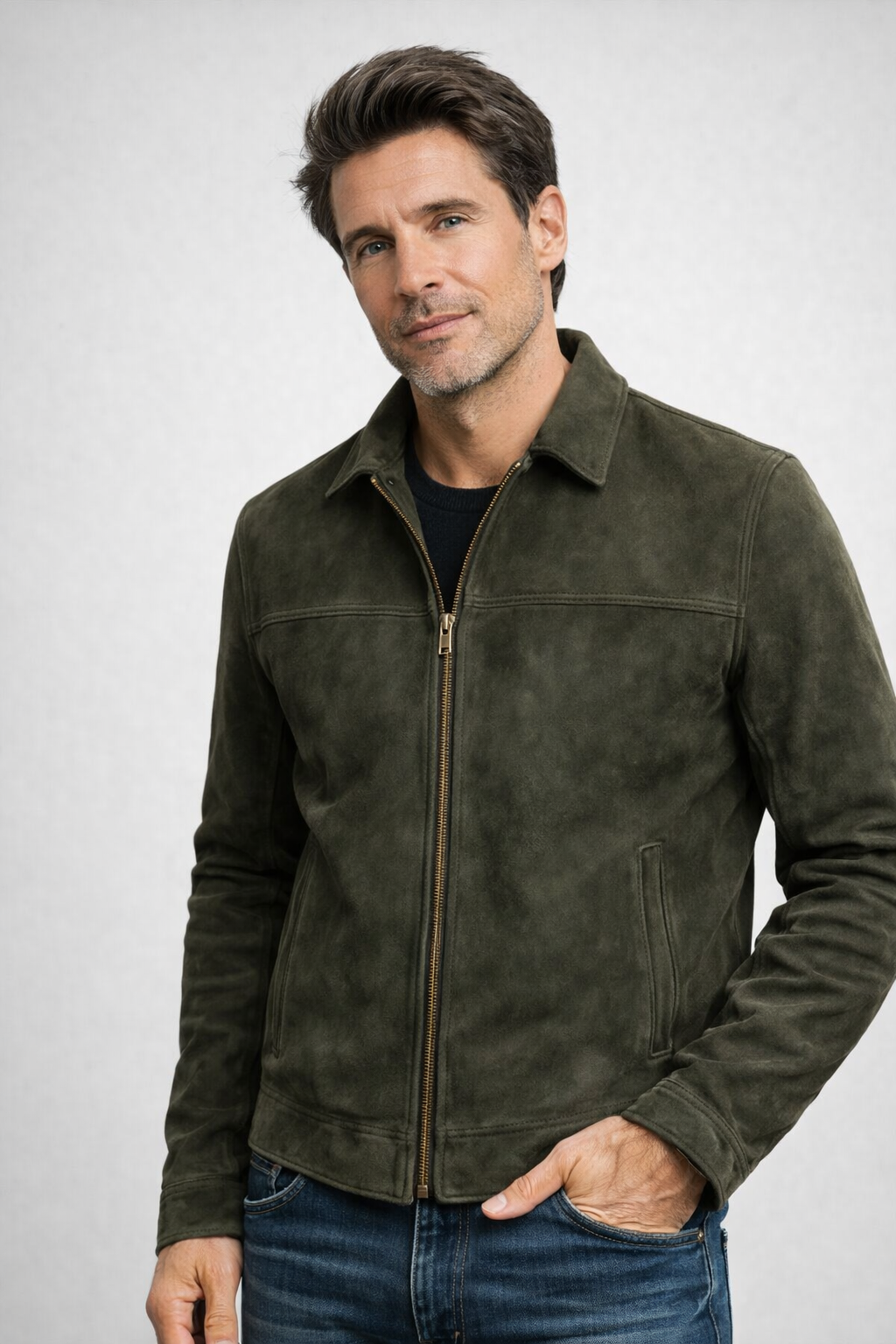 Suede Zip Jacket