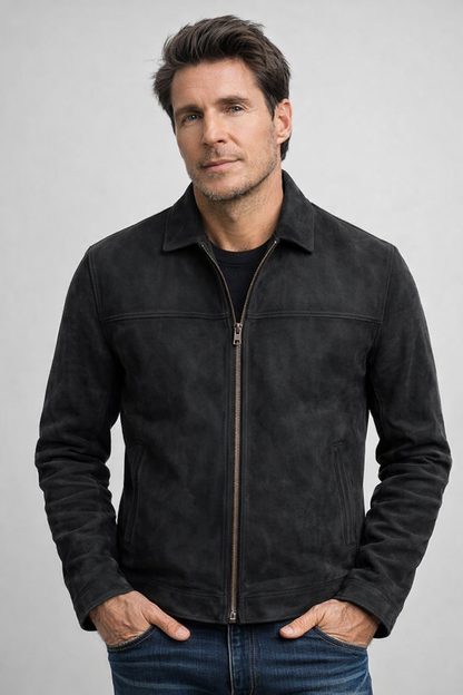 Suede Zip Jacket