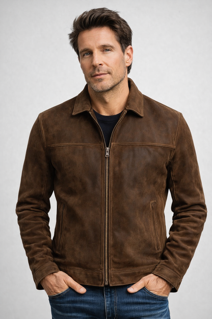 Suede Zip Jacket