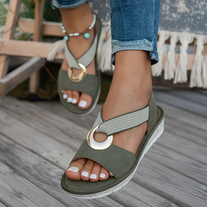 Elegant Ring Strap Sandals