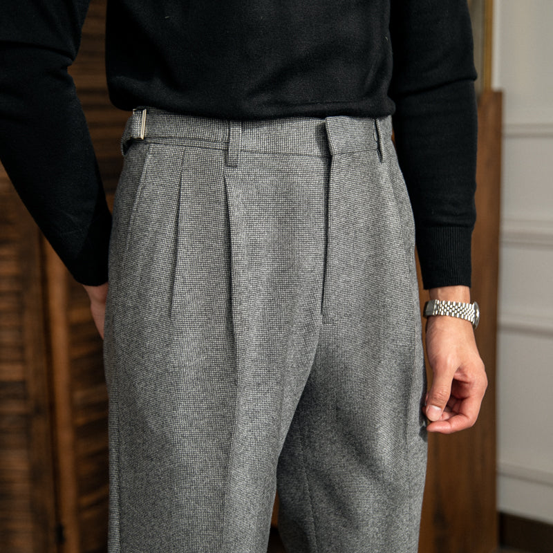 Houndstooth Edinburgh Straight Fit Trousers
