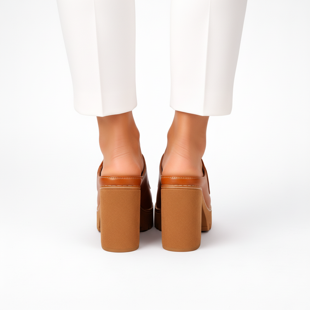Polished Platform Wedge Sandal