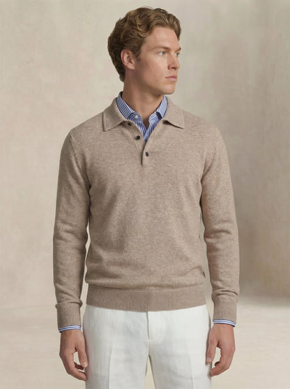 Cashmere Polo Beige