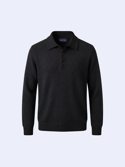 Cashmere Polo Black
