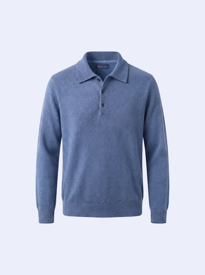 Cashmere Polo Light Blue