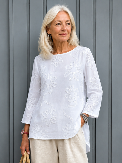 Soft-Touch Long-Sleeve Blouse