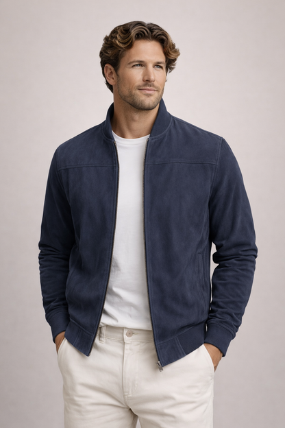 Suede Bomber Jacket