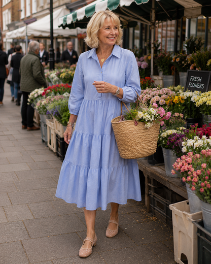 Light Tiered Midi Dress