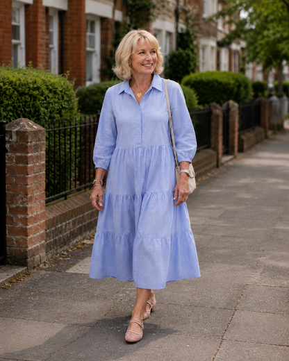Light Tiered Midi Dress