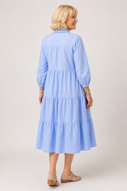 Light Tiered Midi Dress