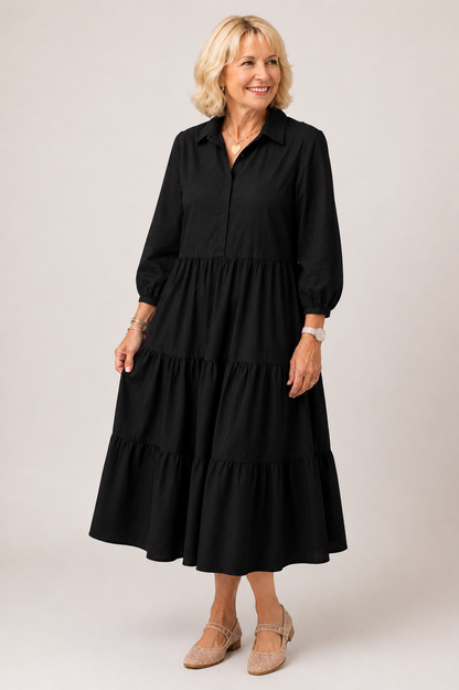 Light Tiered Midi Dress