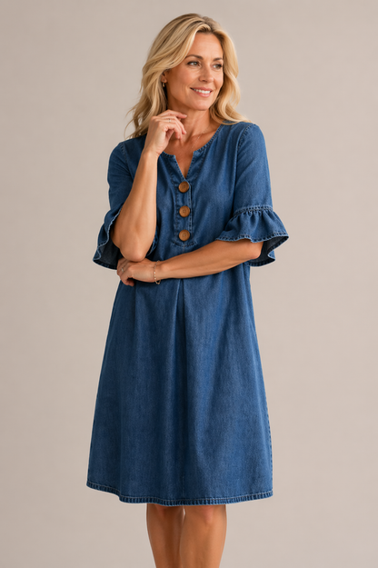 Short Sleeve Denim Dress