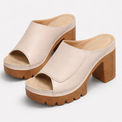 Polished Platform Wedge Sandal