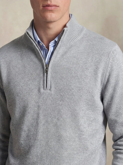 Classic Half-Zip Light Grey