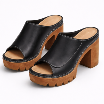 Polished Platform Wedge Sandal