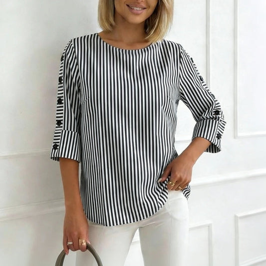 Casual Striped Blouse