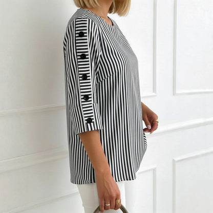 Casual Striped Blouse