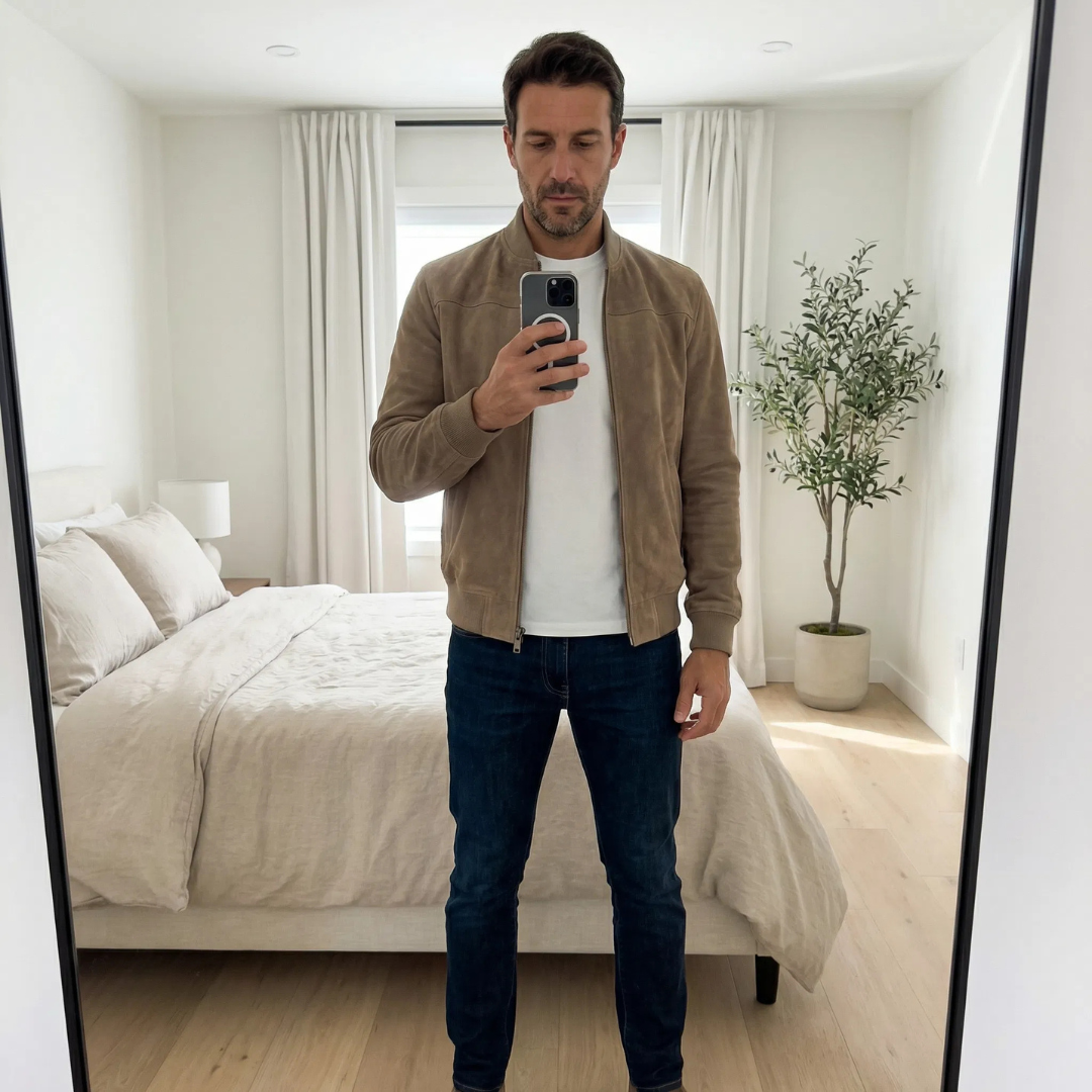 Suede Bomber Jacket