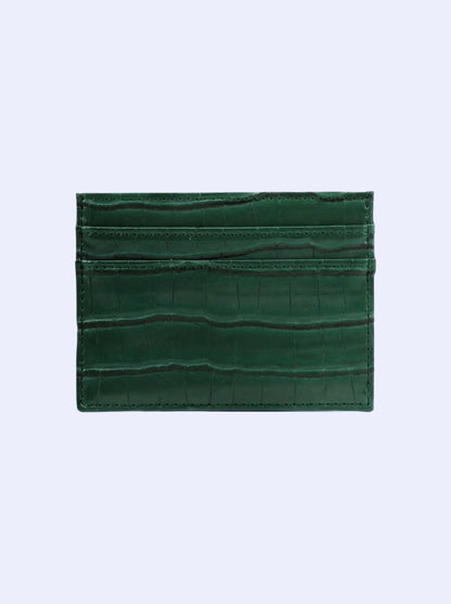 Forest Green Croc Cardholder