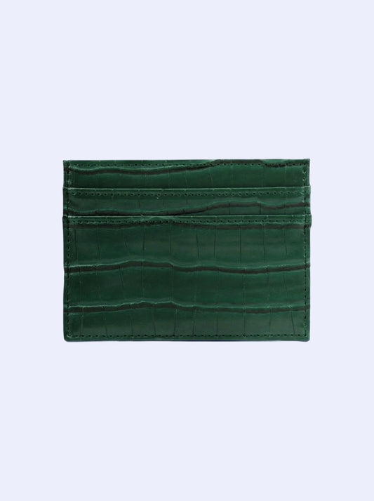 Forest Green Croc Cardholder