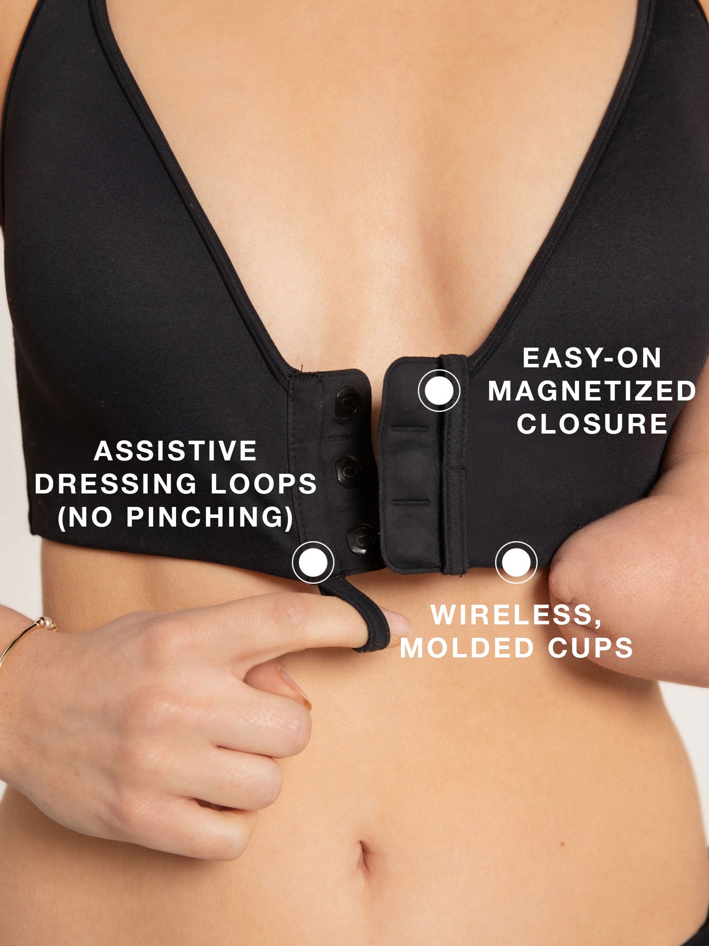 Liberare Bra in Black (Front-Closure, Wireless)