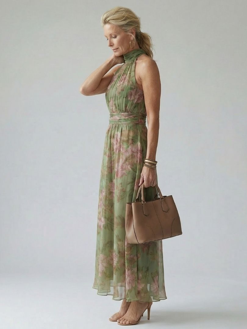 May Halter Midi Dress