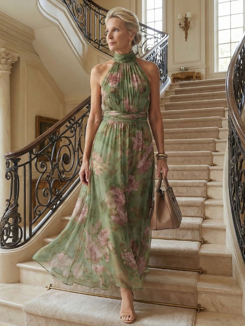 May Halter Midi Dress