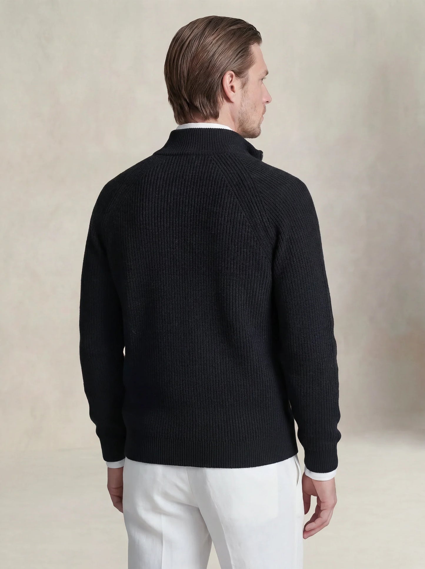 Zip-Up Cardigan Black