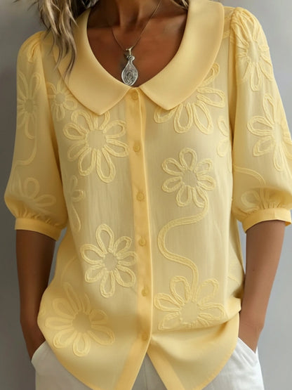 Floral Blouse 3/4 sleeves