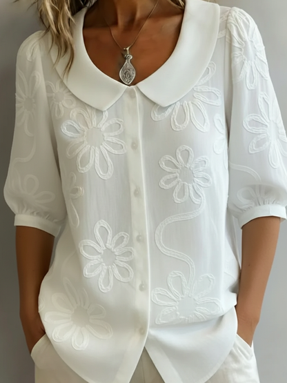 Floral Blouse 3/4 sleeves