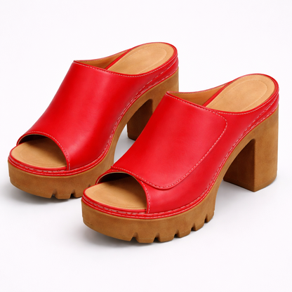 Polished Platform Wedge Sandal