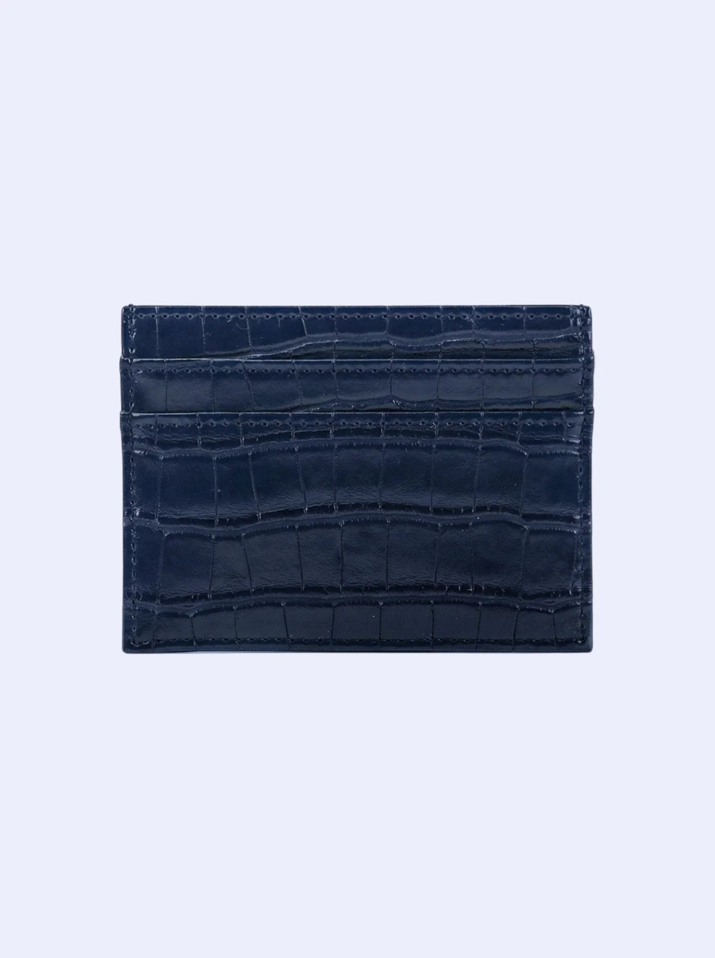 Navy Croc Cardholder