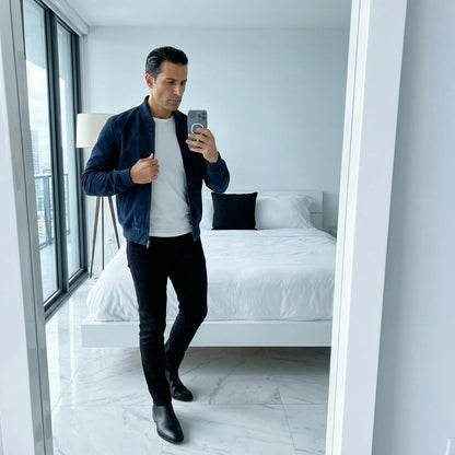 Suede Bomber Jacket